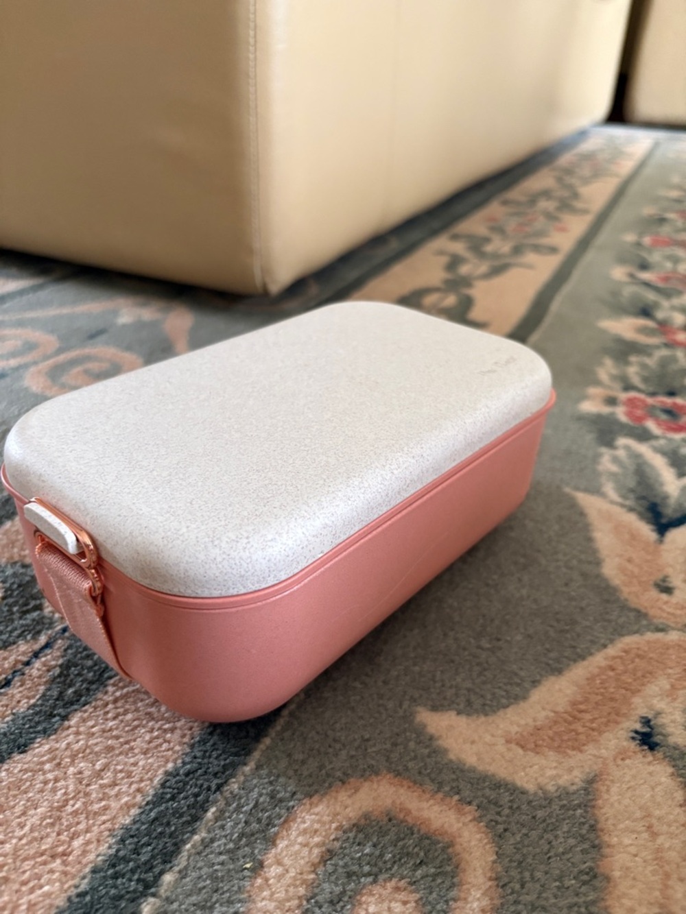 Our Place Pink and Cream Portable Bento Lunch Box- never used.
